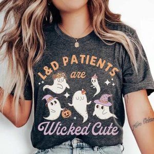 H0722 Halloween Teacher Spooky wicked cute Fall School Ghost Pumpkin Skeleton sh